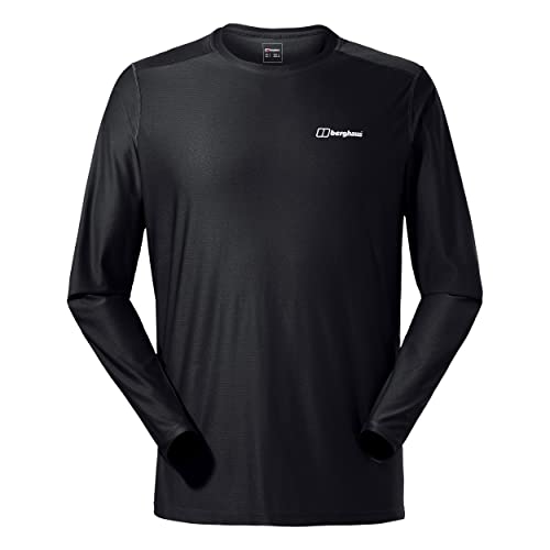 Berghaus Męska koszulka z długim rękawem 24/7 Crew Tech Czarny Jet Black S 4A001043BP6