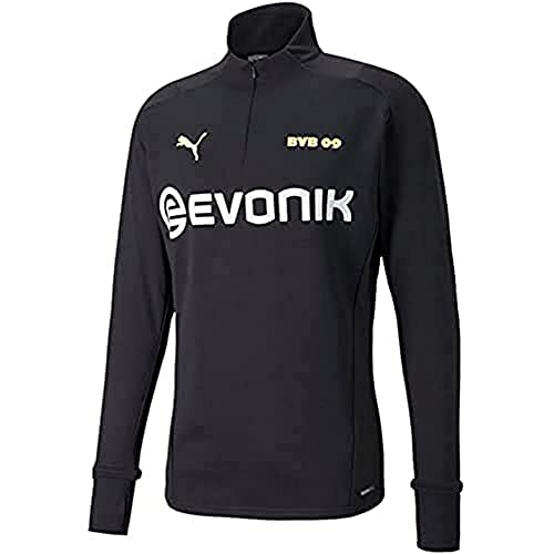 PUMA PUMA Męska koszulka BVB Training Fleece W sponsor Puma Black-Safety Yellow S 759077