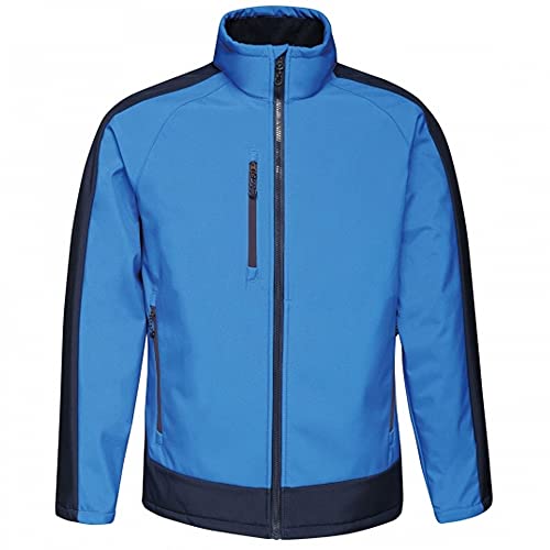 Regatta TRA618 56E40 profesjonalny kontrastowy wodoodporny 3-warstwowy płaszcz membranowy softshell, NewRoyal/Nvy, XS