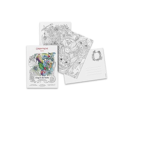 Caran d´Ache 0454.801 karty malarskie Esprit Forets FSC do malowania 12 sztuk, wymiary: 12 cm x 16,5 cm