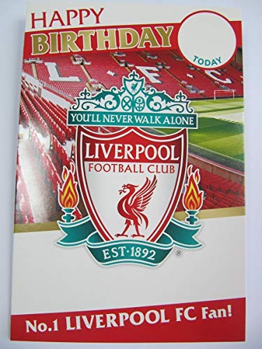 Danilo Promotions Danilo spersonalizowana naklejka z imieniem i wiekiem liverpool czerwona kartka z życzeniami urodzinowymi LP072