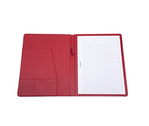 ALASSIO 30183 - teczka konferencyjna A4 BALACCO z poliestru, teczka konferencyjna w kolorze czerwonym, teczka organizacyjna ok. 31,5 x 25 x 2 cm, z notesem A4, wizytówka i 1 szlufka na długopis
