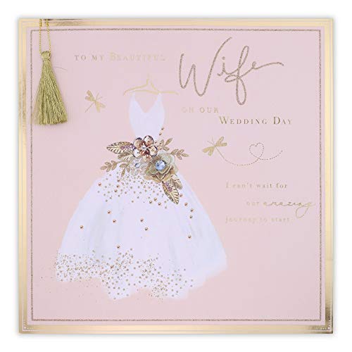 Clintons: Suknia ślubna z zawieszkami dla żony karta ślubna 229 x 229 mm