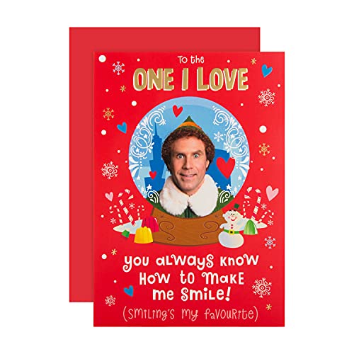 Hallmark Kartka świąteczna dla One I Love from Hallmark - zabawny wzór Warner Bros Elf 25564037
