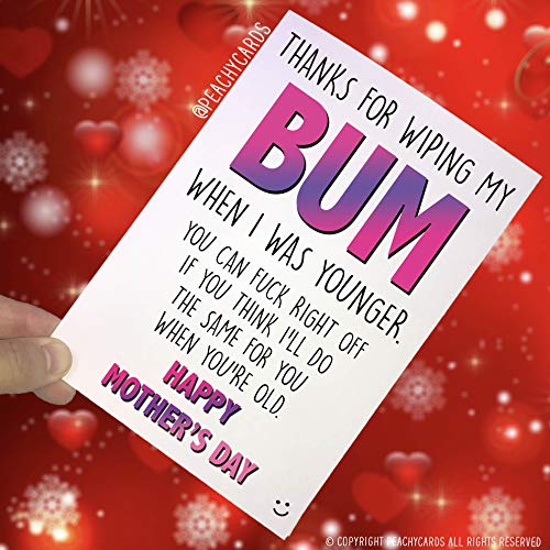Peachy Antics Zabawna kartka na Dzień Matki zabawna karta dla mamy karta na Dzień Matki zabawna kartka, karta dla niej żarty banter nowość 'Laughs Mum Cards PC236 WSD_PC236