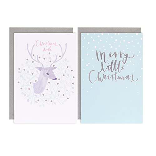 Hallmark Świąteczne kartki charytatywne od Hallmark - opakowanie 12 w 2 stylowych współczesnych wzorach 25559883