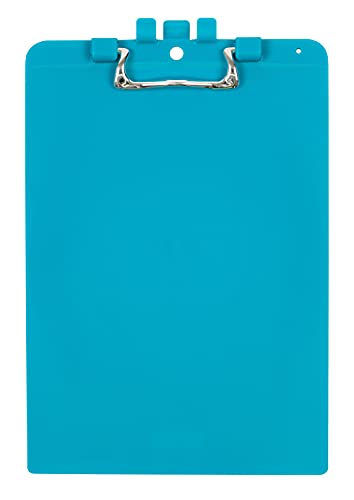 Snopake A4 Turkusowa deska z uchwytem na długopisy, wytrzymały ergonomiczny metalowy klips i otwór do zawieszenia [1 sztuka] 15887