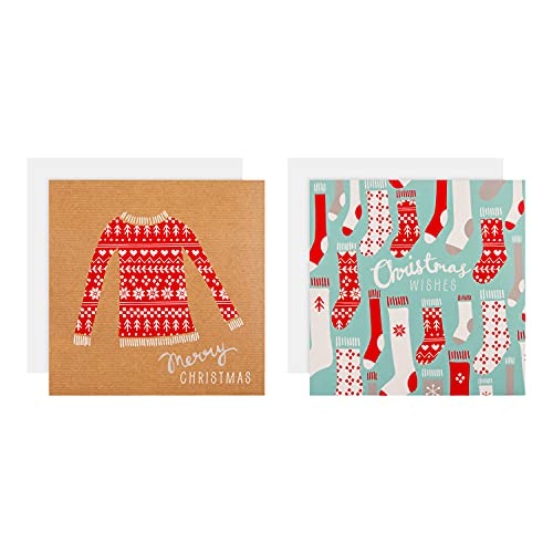 Hallmark Świąteczna kartka od Hallmark - 20 kartek z kolekcji Simply for You w 2 przytulnych nowoczesnych wzorach 25557026