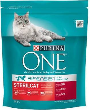 Purina One Cat Sterilcat Karma z wołowiną dla kota 800g 51134-uniw