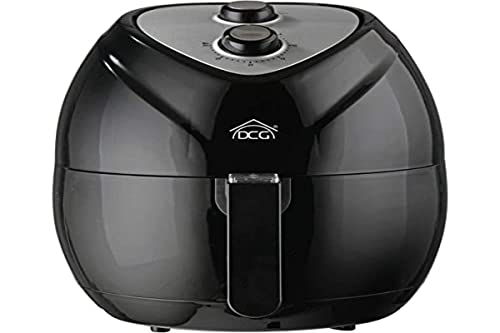 DCG Frytkownica FR3503 o mocy 1300 W z nieprzywierającym koszem, pojemność 3,2 l, regulowany termostat od 80 do 100 °C, tworzywo sztuczne i stal