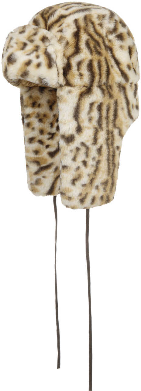 Czapka Pilotka Leopard Trapper by Kangol, beżowy, XL (60-61 cm)