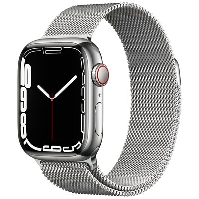 Apple Watch 7 LTE 45mm Silver Steel/Silver Loop