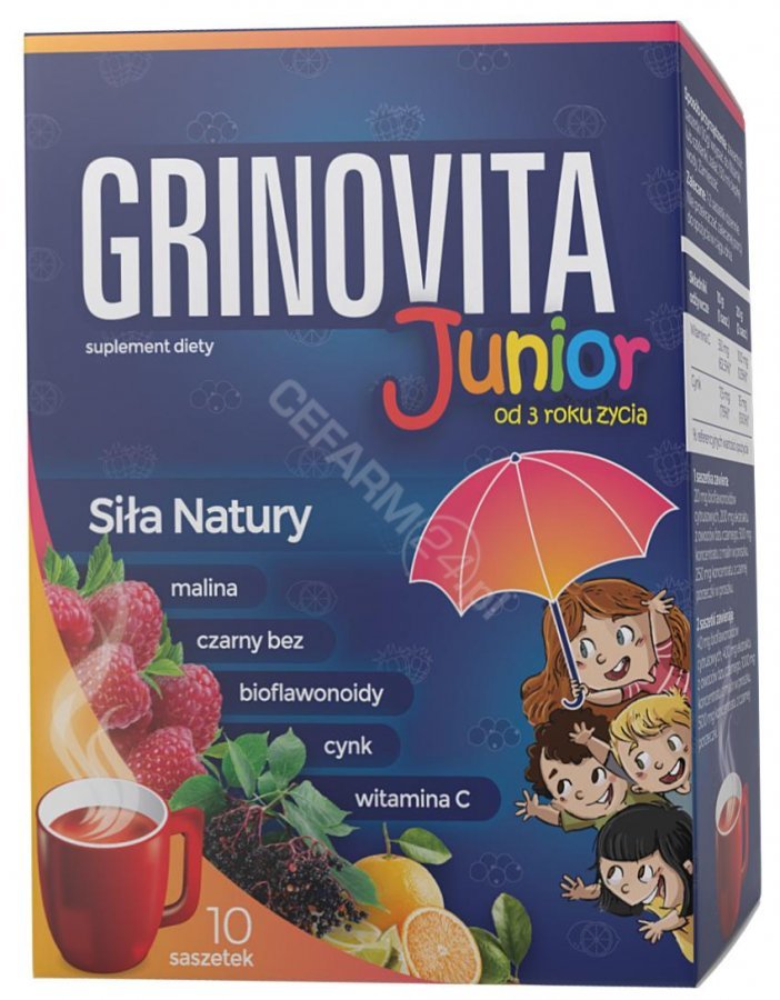 Natur Produkt Grinovita Junior, suplement diety, 10 saszetek || Darmowa dostawa od 199zł!