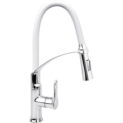 FALA BATERIA ZLEWOZMYWAKOWA Z ELASTYCZNĄ WYLEWKĄ FLEXIBLE 2-WHITE 75676