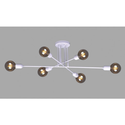 Biała lampa sufitowa loft patyki - 10X S141 Perco