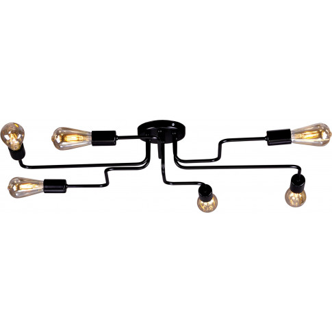 Czarna industrialna lampa sufitowa - S142 R7-C91