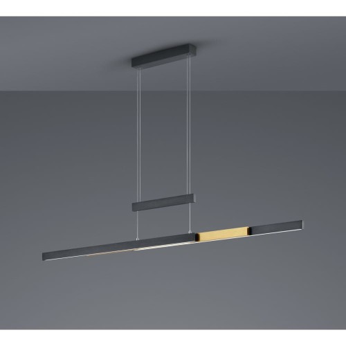 Trio LEUCHTEN Lampa wisząca LED Trajan, 2 700-5 000 K, czarna