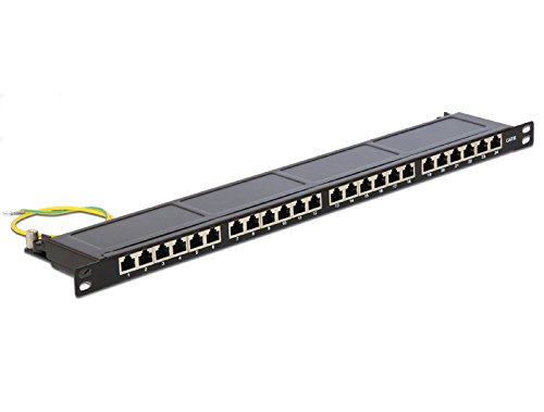 Delock 19 Patchpanel 24P Cat 6 0.5 HE black