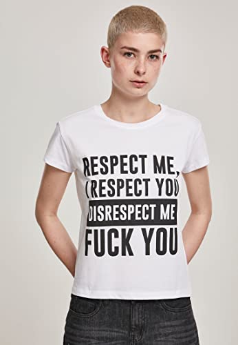 Mister Tee Damska damska koszulka 'Respect Me', biała, XS MT994