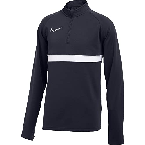Nike Dri-fit Academy Big Kids' Soccer Drill Top T-Shirt dla dzieci Obsydian/White/White/White 13-15 Jahre CW6112-451