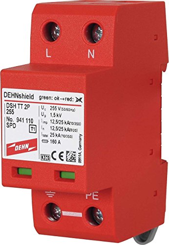 Dehn Ogranicznik przepięć B+C Typ 1+2 2P 12,5/25kA 1,5kV DEHNshield TT 2P 255 941110 941110