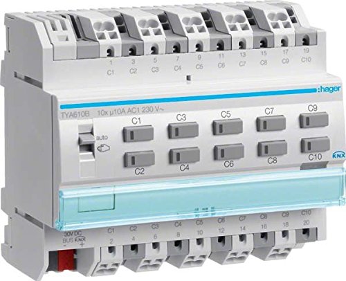 Hager Polo KNX system Sterownik załączający / żaluzjowy 10 A, 10-/5-krotny, 6 mod TYA610B TYA610B