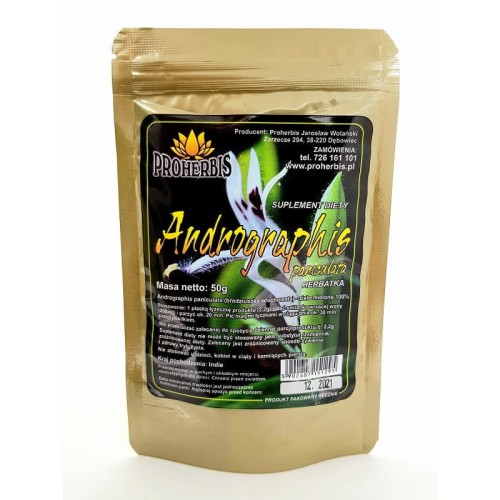 PROHERBIS (YUCCA) PROHERBIS Andrographis Paniculata - ziele mielone 50g (brodziuszka wiechowata) 31PROANDRO