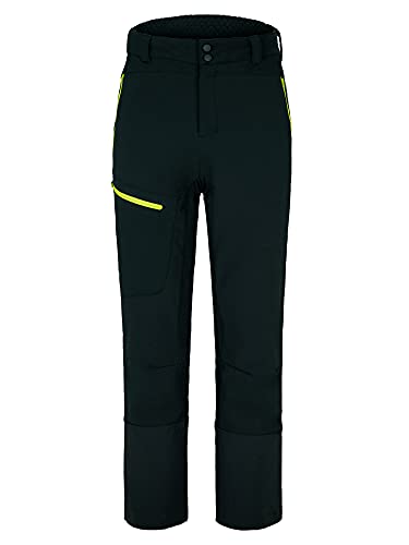 Ziener Ziener Męskie narak Softshell Hybrid spodnie | narciarskie, wiatroszczelne, elastyczne, funkcjonalne czarny czarny.limonkowy 48 214286