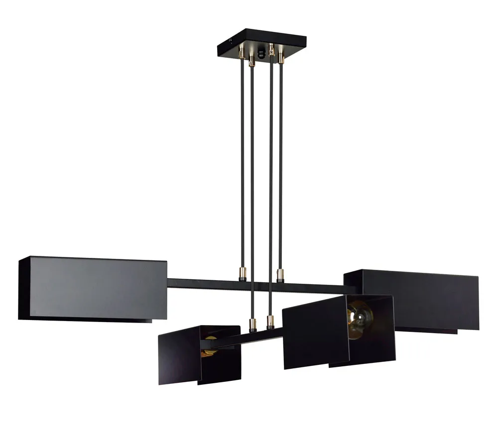 Czarna regulowana lampa wisząca w stylu loft - 3X D019 A2-B86