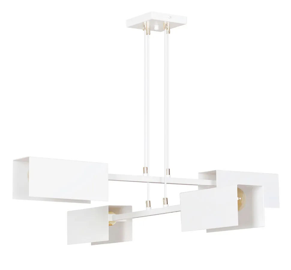 Biała nowoczesna loftowa lampa wisząca - D019 R8-E61