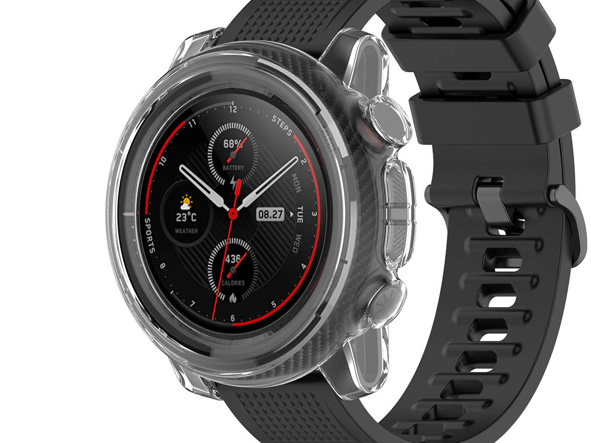 Alogy Etui silikonowe nakładka case do Xiaomi Amazfit Stratos 3 Przezroczyste 9476X10
