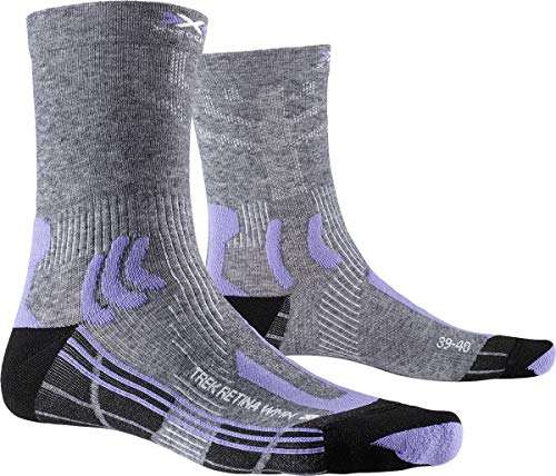X-socks damskie Trek Retina damskie skarpety trekkingowe, skarpety do wędrówek szary grey multi melange/dust 41-42 XS-TSR8S20W
