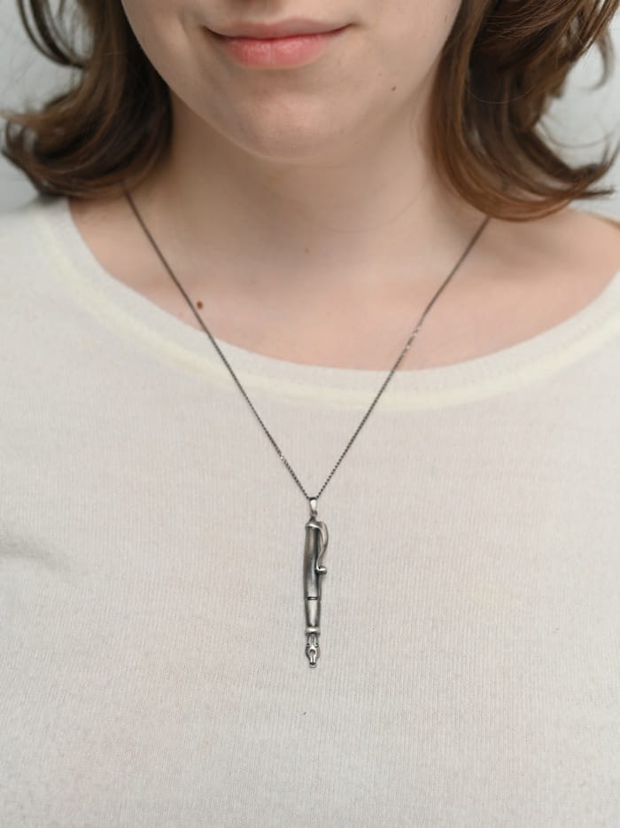 Pióro wieczne - zawieszka srebrna