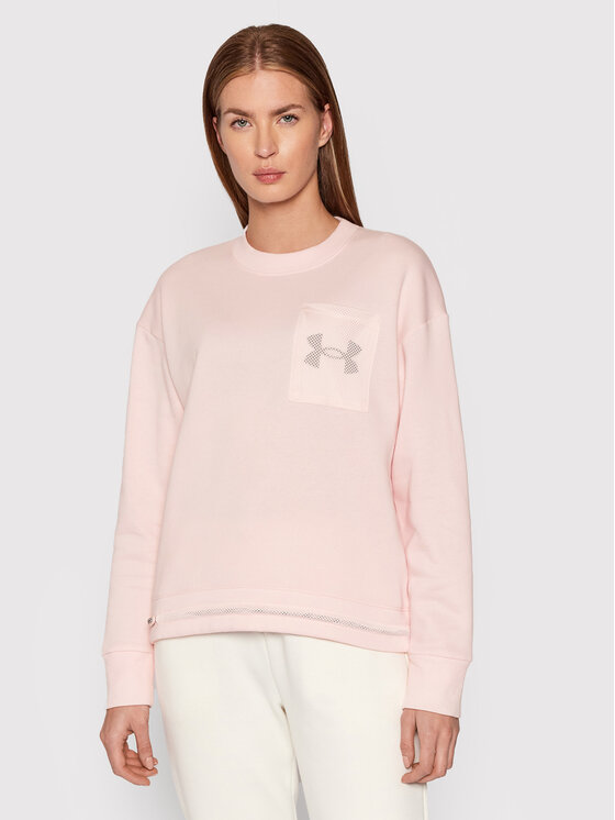 Under Armour Bluza Ua RIval Fleece Logo 1365847 Różowy Loose Fit