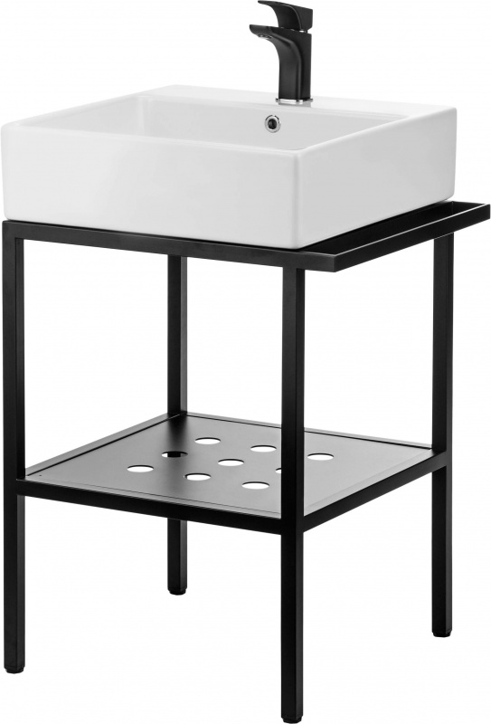 Deante Temisto Umywalka stawiana na blacie z konsolą łazienkową - 56x40 cm CDTS6U4S CDTS6U4S