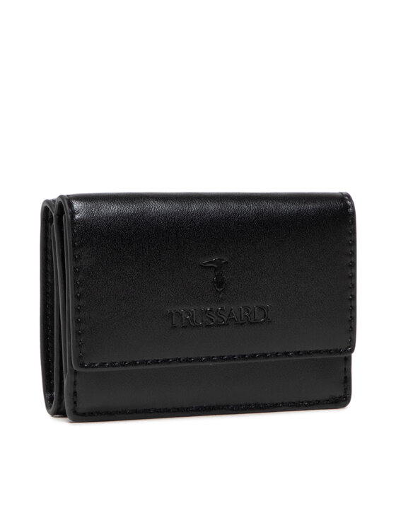 Trussardi Mały Portfel Damski Claire Continental 75W00298 Czarny