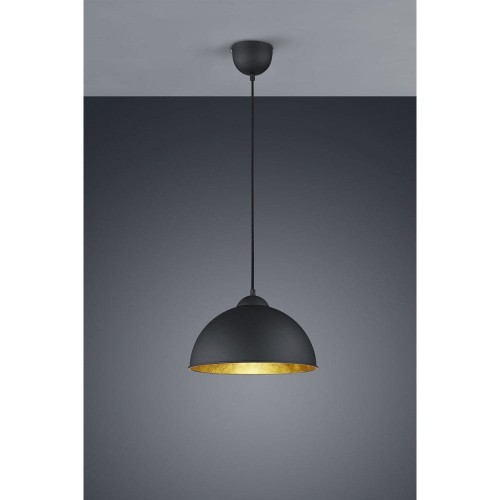 Trio LAMPA wisząca JIMMY R30121002 industrialna OPRAWA zwis kopuła loft czarna R30121002