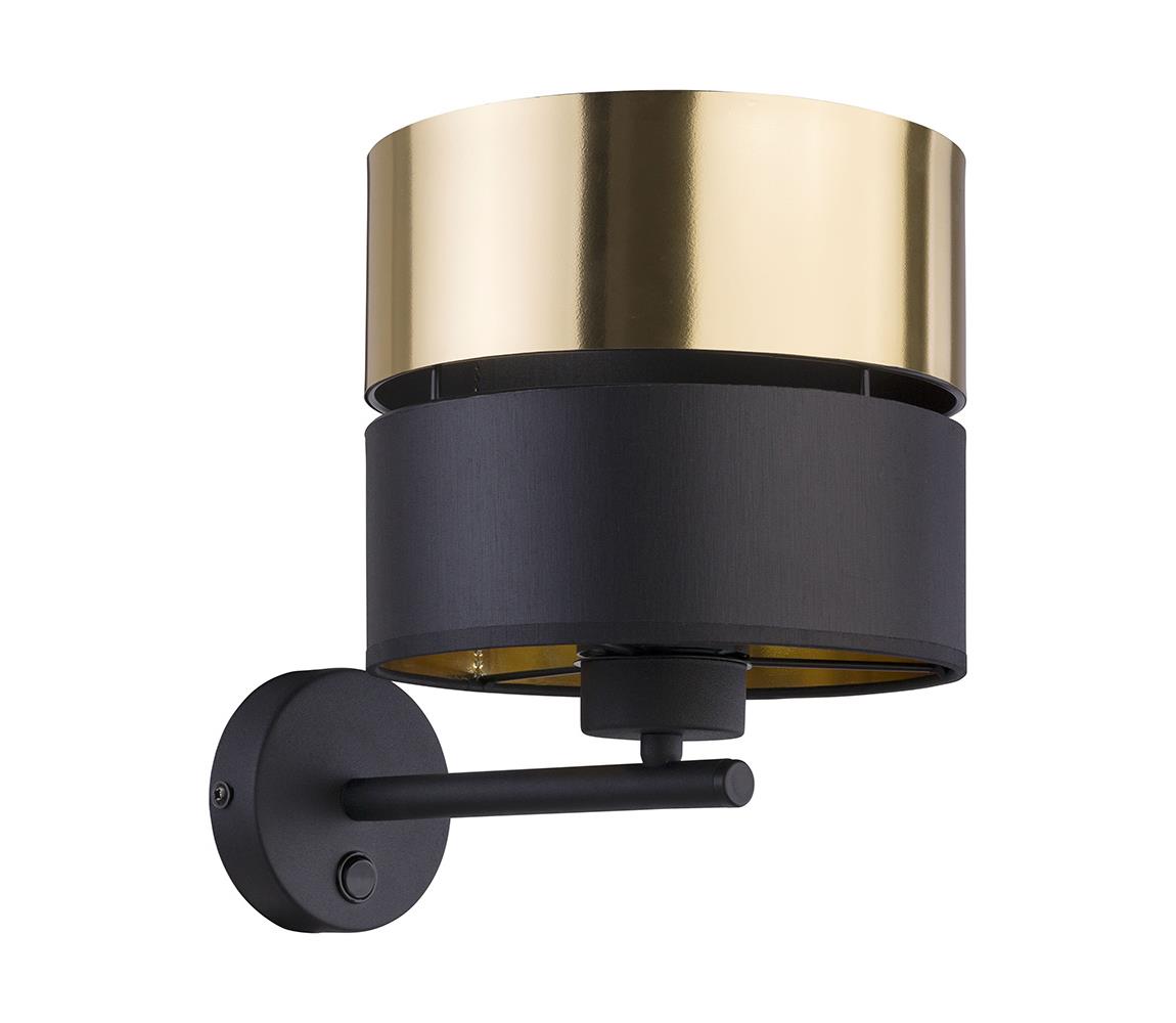 Lampa ścienna Hilton, czarna/złota