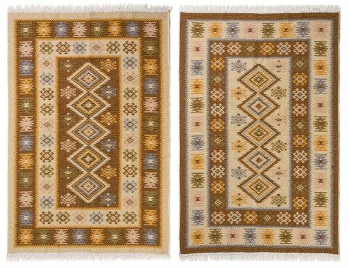 Dywan KILIM romby miód dwustronny