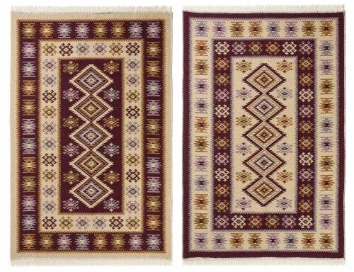 Dywan KILIM romby śliwka dwustronny