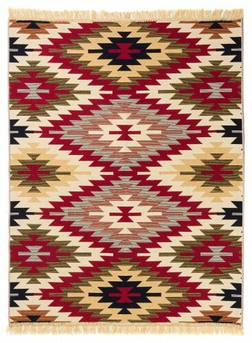 Dywan KILIM GOLD aztecki beżowy dwustronny