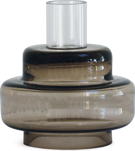 Świecznik Ro Collection No.54 brązowy szklany