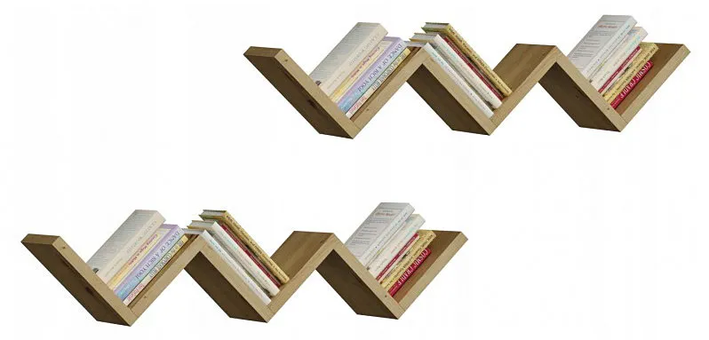 Zestaw Dwóch Półek Ściennych Dąb Artisan K3-W68