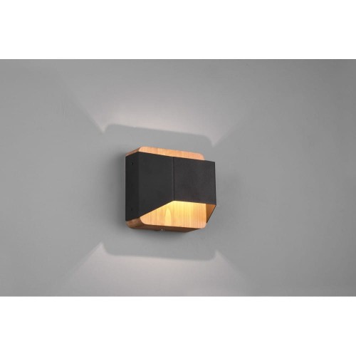 Trio Leuchten Kinkiet czarny 12 cm z 3-stopniowym ściemnianiem LED - Tyko