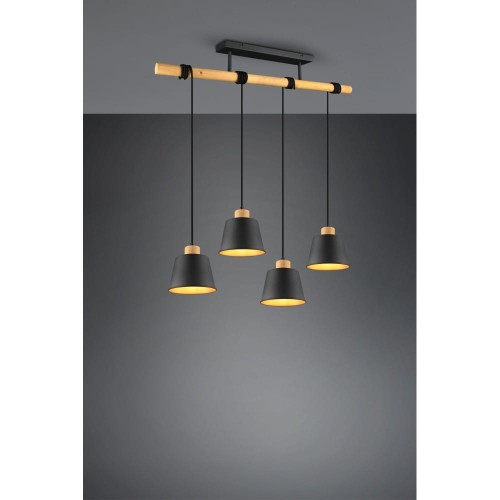 Trio Harris lampa wisząca 4-punktowa czarna 312700432 312700432