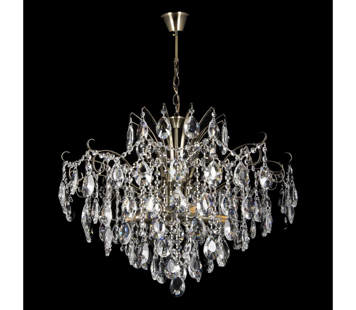 Żyrandol kryształowy na łańcuchu 6xE27/60W/230V