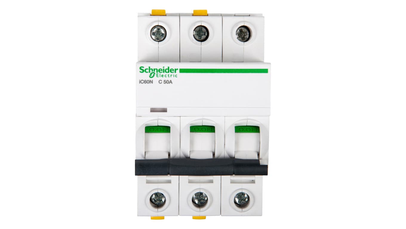 Schneider Electric Wyłącznik nadprądowy trójbiegunowy C 50A iC60N A9F04350