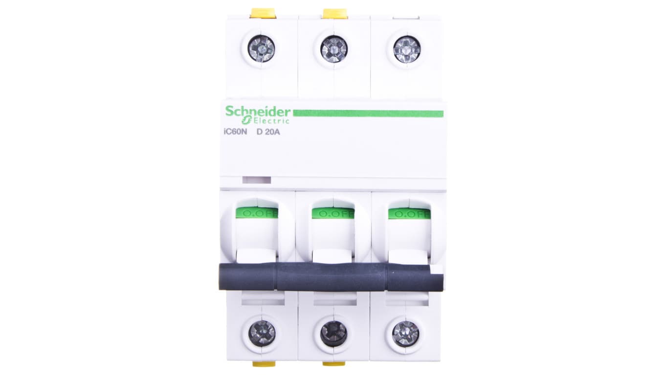Schneider Electric Wyłącznik nadprądowy iC60N 3P D20 6kA A9F05320