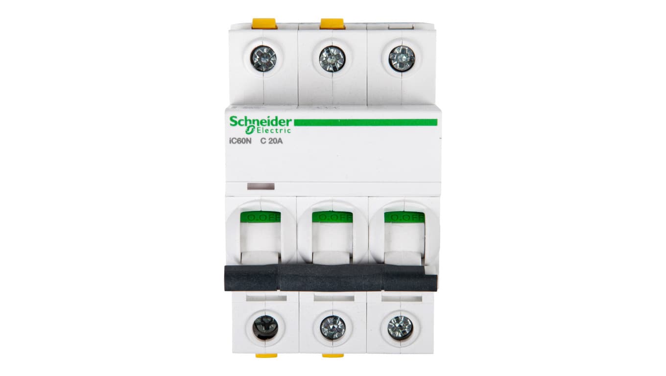 Schneider Electric Wyłącznik nadprądowy trójbiegunowy C 20A iC60N A9F04320