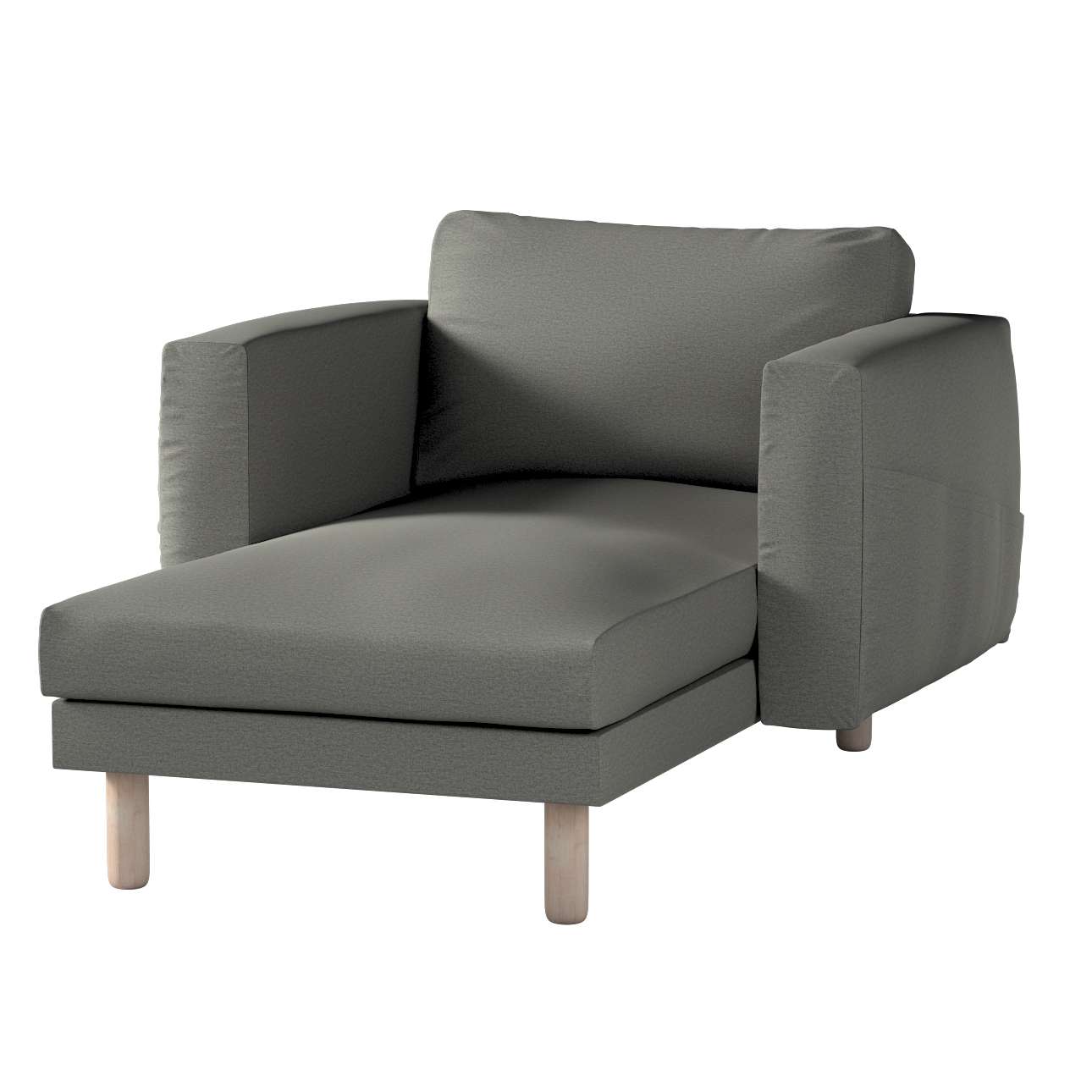 Dekoria pl pl Pokrowiec na szezlong Norsborg z podłokietnikami szary 110 x 157 x 85 cm Etna 1023-161-25